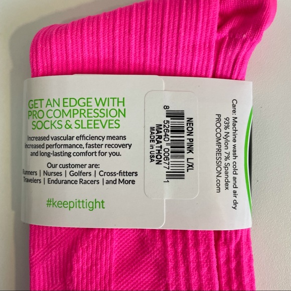 Pro Compression Marathon Striped Socks L/XL - Picture 2 of 3